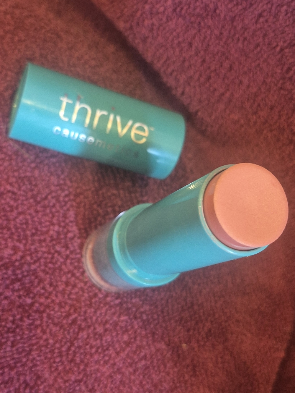 thrive causemetics pink lip & cheek balm blush stick